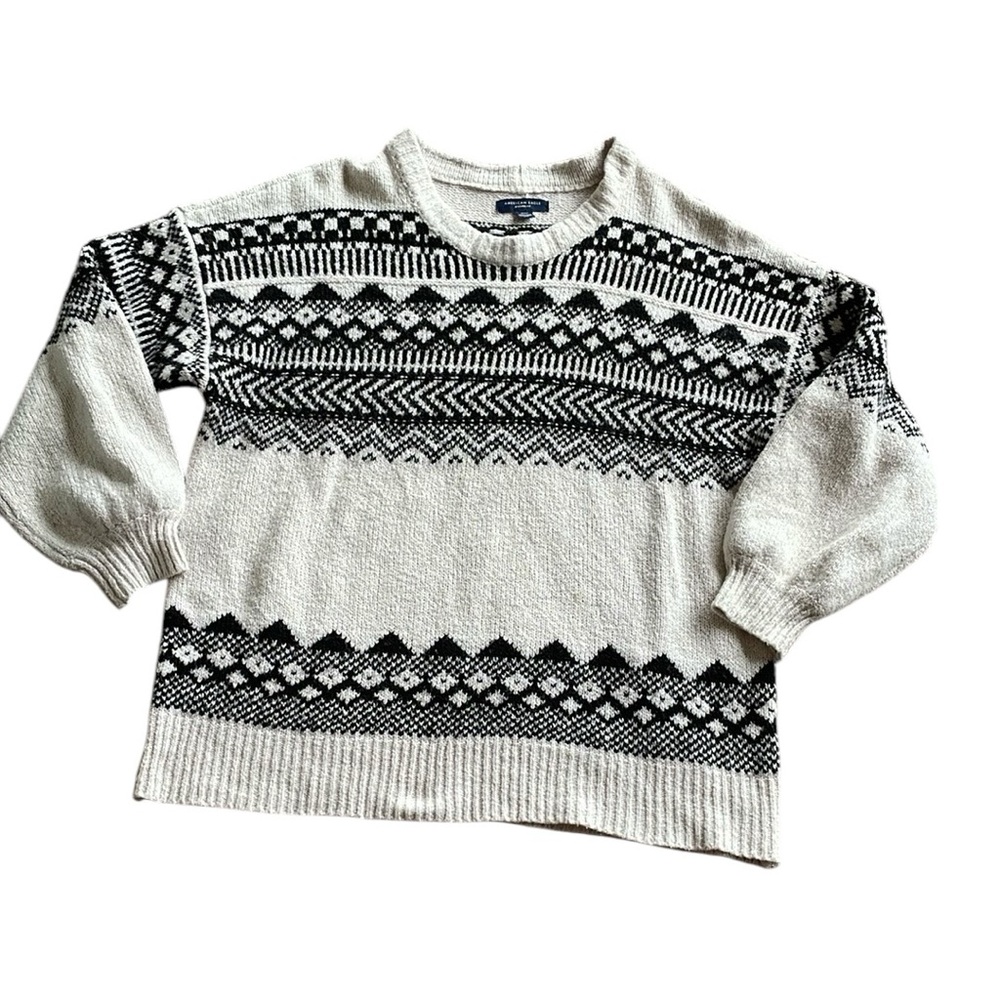 American Eagle Jegging‎ Fit Chunky Knit Boyfriend Ski Sweater